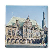 View of the Town Hall, built 1405-09 Fridge Magnets