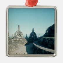 View of the uppermost circular terrace christmas ornaments