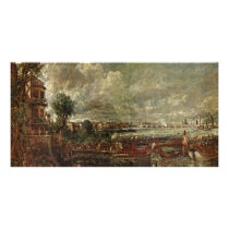 View Of The Waterloo Bridge From Whitehall Stairs Custom Photo Card