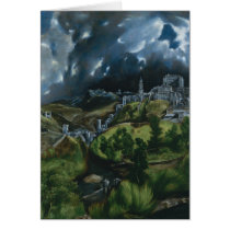 View of Toledo, El Greco Greeting Cards