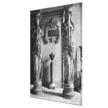 View of two caryatids from the Caryatids' Canvas Print