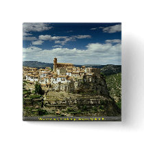 View of village, Villarluengo, Aragon, Spain in Eu Pins