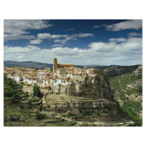 View of village, Villarluengo, Aragon, Spain in Eu Full Color Flyer