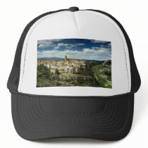 View of village, Villarluengo, Aragon, Spain in Eu Mesh Hat