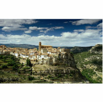 View of village, Villarluengo, Aragon, Spain in Eu Photo Cutouts
