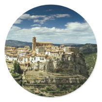 View of village, Villarluengo, Aragon, Spain in Eu Sticker