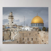 View of Western Wall Plaza, late afternoon 2 Posters