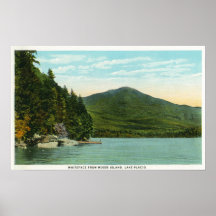 View of Whiteface Mountain from Moose Island Print
