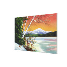 View of Whiteface Mountain from the Lake in Gallery Wrapped Canvas