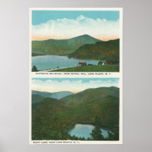 View of Whiteface Mt from Signal Hill, Heart Print