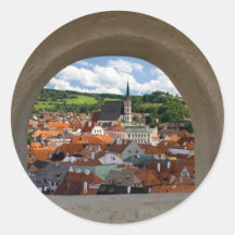 View On Cesky Krumlov Town From The Castle Sticker