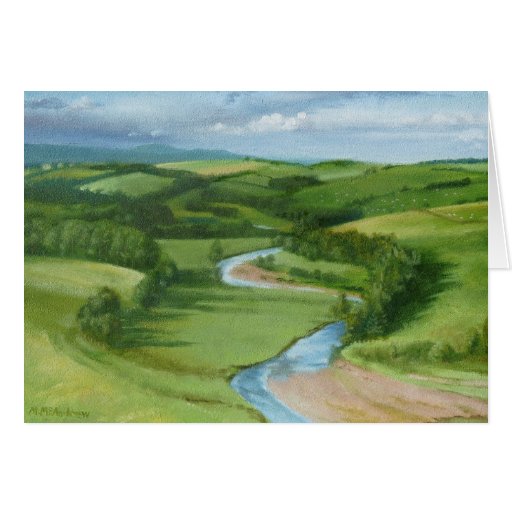 "View over Coquetdale" Northumberland, England Greeting Card