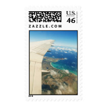 View over Hawaiian Island of Oahu postage