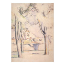 View Thru the Trees by Cezanne, Impressionism Art Custom Invitation