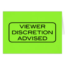 Viewer DIscretion Advised Light Card