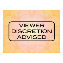 Viewer DIscretion Advised Postcard