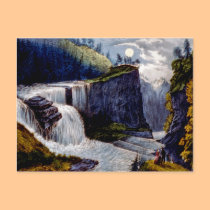 Viewing Down The Ravine At Trenton Falls NY Postca postcards