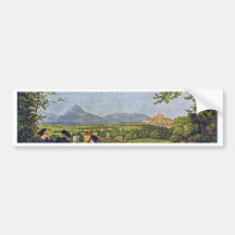 Views Of Salzburg By Julius Schnorr Von Carolsfeld Bumper Stickers