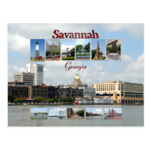 Views of Savannah Georgia Postcards