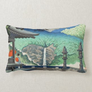 Views of Wakayama, Nachi Waterfall Asano Takeji Throw Pillow