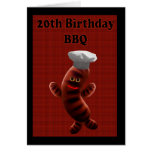 vigésimo INVITACIÓN del BBQ del CUMPLEAÑOS - INVIT Felicitacion