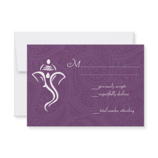 Vighneshvara Wedding RSVP Cards invitation
