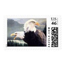 "Vigilance" Bald Eagle Pair Watercolor postage by PaulJacksonart "Vigilance" Bald Eagle Pair Watercolor postage