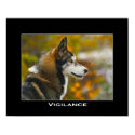 VIGILANCE Grey Wolf Art Poster posters by RavenSpiritPrints VIGILANCE Grey Wolf Art Poster posters