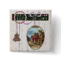 Vignette in Egg Vintage Birthday Buttons