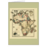 Viintage 1874 Map of Africa  Antique African Print Greeting Cards