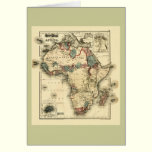 Viintage 1874 Map of Africa  Antique African Print cards