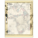Viintage 1874 Map of Africa  Antique African Print Dry-Erase Boards