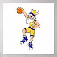 Viking basketball slam poster