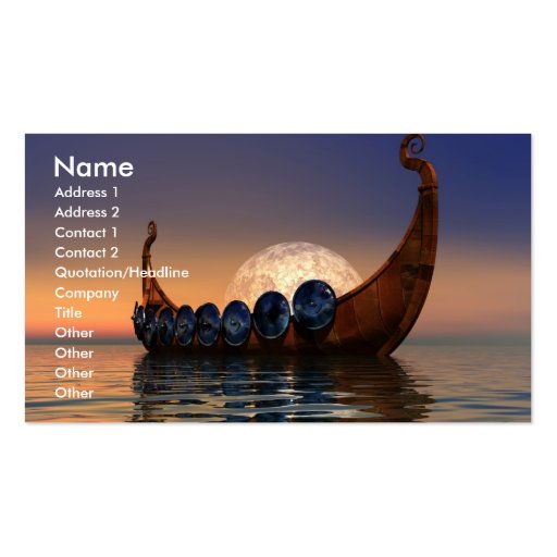 VIKING BOAT 2 BUSINESS CARD (front side)