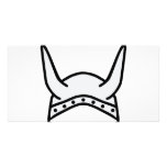 viking helmet icon photo card