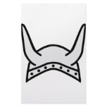 viking helmet icon stationery design