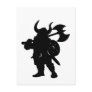 Viking in Silhouette, with axe over shoulder Postcard