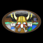 Viking Kilroy Oval Sticker stickers