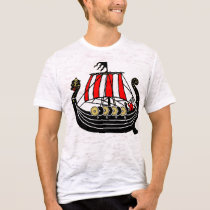 Viking Long Ship for Vikings t-shirts by Funkart Viking Long Ship for Vikings t-shirts