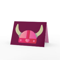 Viking Love Helmet Greeting Card