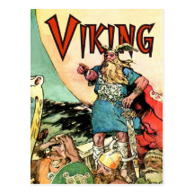 Viking Norse Gods Thor Viking Ship Post Cards