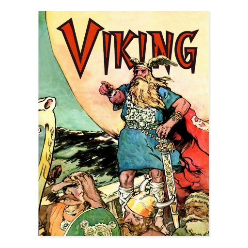 Viking Norse Gods Thor Viking Ship Postcard Zazzle
