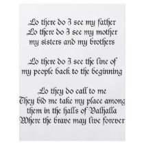 Viking Prayer Lo There Do I See My Father flyers