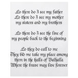 Viking Prayer Lo There Do I See My Father Personalized Flyer