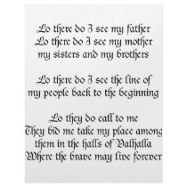 Viking Prayer Lo There Do I See My Father letterhead