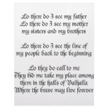Viking Prayer Lo There Do I See My Father Letterhead Template