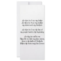 Viking Prayer Lo There Do I See My Father rack cards