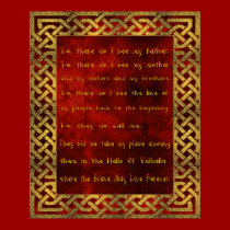 Viking Prayer Poster posters