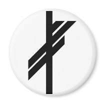 Viking Rune-luck-BW magnets by arthistory Viking Rune-luck-BW magnets