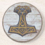 Viking Shield Coaster - Mjolnir